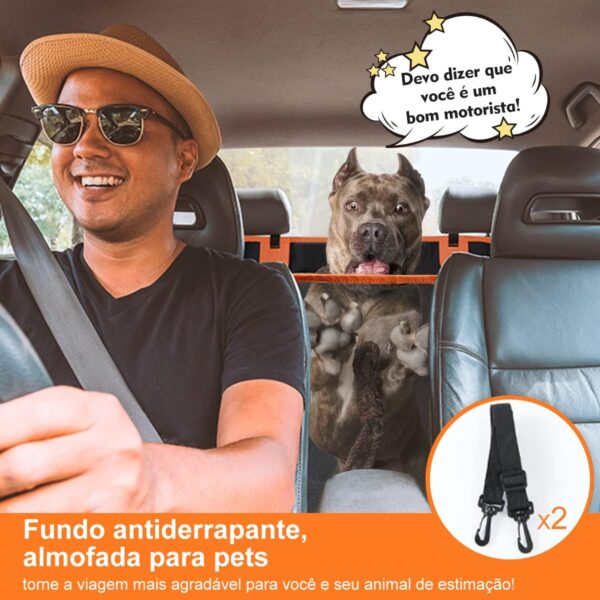 Capa Banco Traseiro para Pets com Passagem Cinto 4 em 1 - Image 9